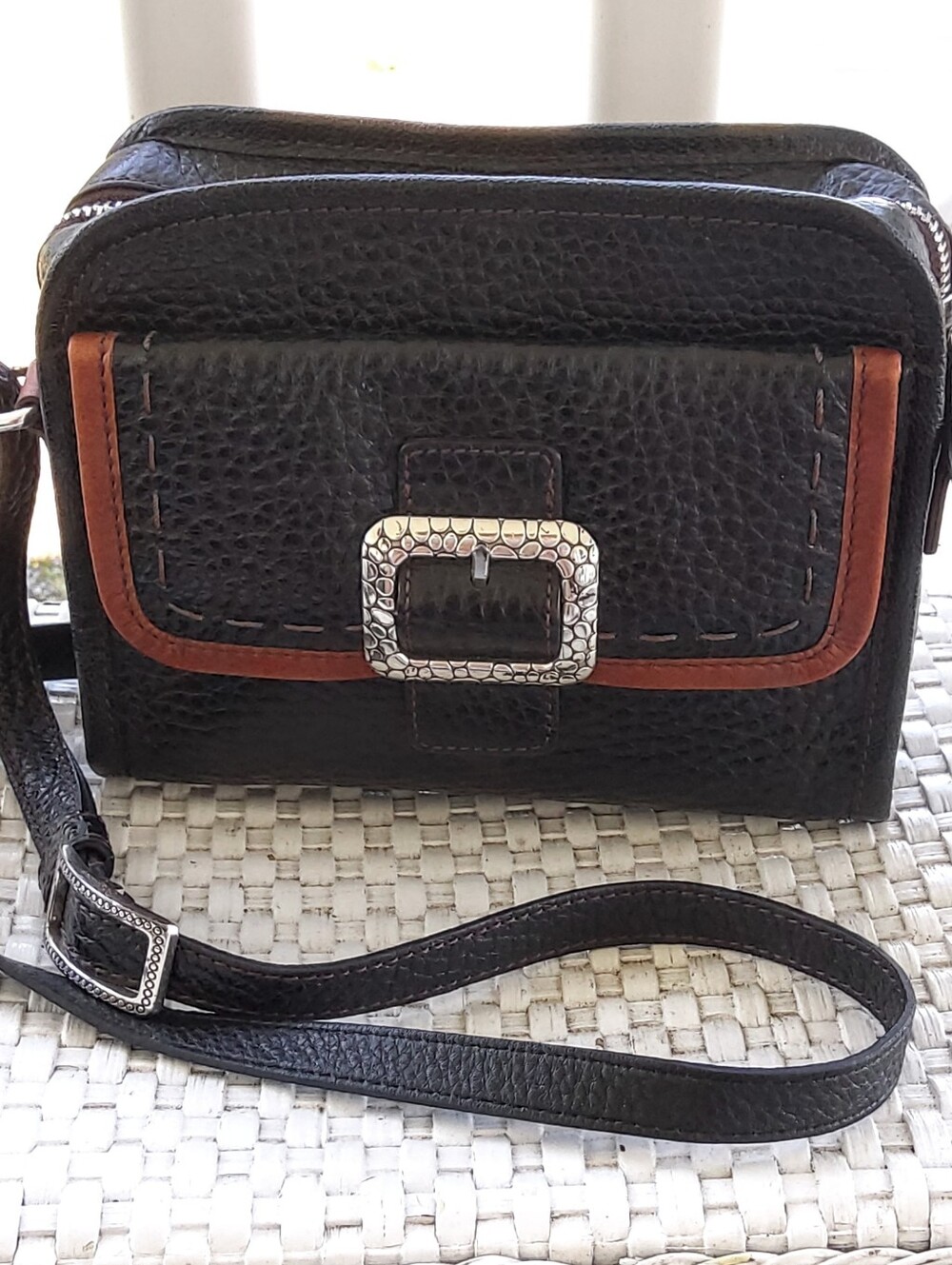 Brighton leather  adjustable organizer camera bag